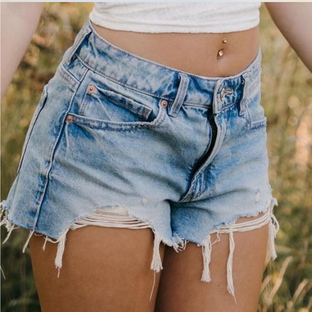 garage festival denim shorts